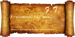 Freismuth Tímea névjegykártya